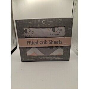 Optima Baby Fitted Crib Sheets 2 pack 28 x 52 x x 8 inch